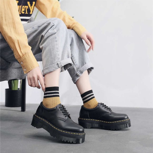 Autumn Classic British Style Martin Shoes Men Couple Casual Genuine Leather Shoe main image 7